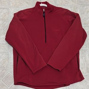 Vintage LL Bean Freeport Maine Quarter Zip Sweatshirt XL Red Made in USA